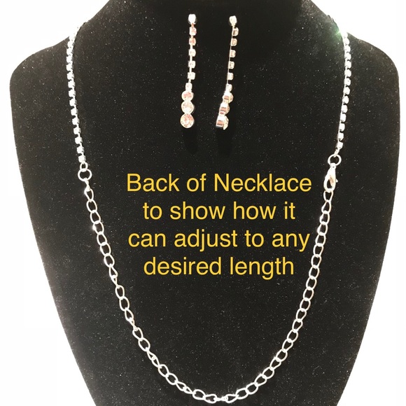 ❣️New Cubic Zirconia Necklace & Earrings Set - Picture 6 of 6